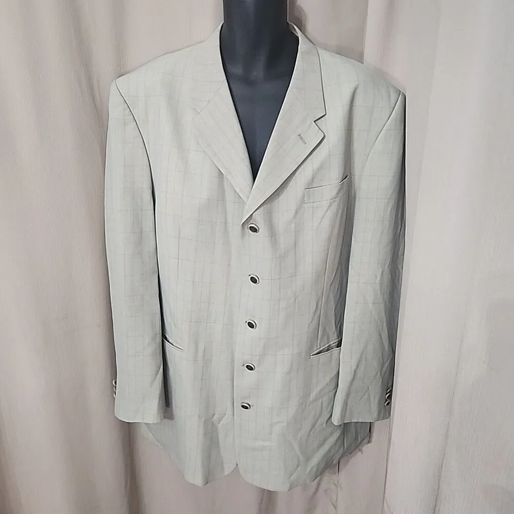 Blazer Giovanno Collezione Uomo Men’s 46 L Caramel 5 Button Polyester/Wool